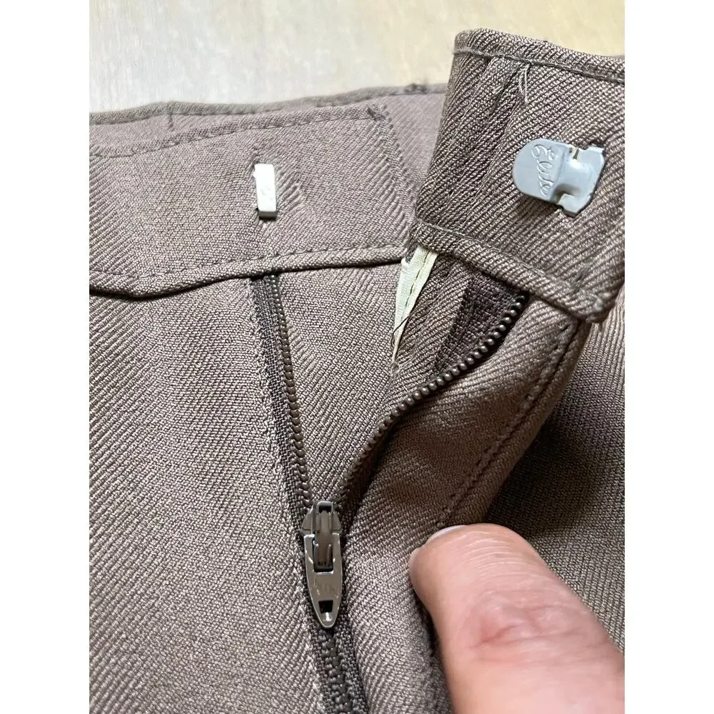 Vintage 80s Levi’s‎ Action Slacks Brown Dress Pants Talon Zip Classic Sz 34x31